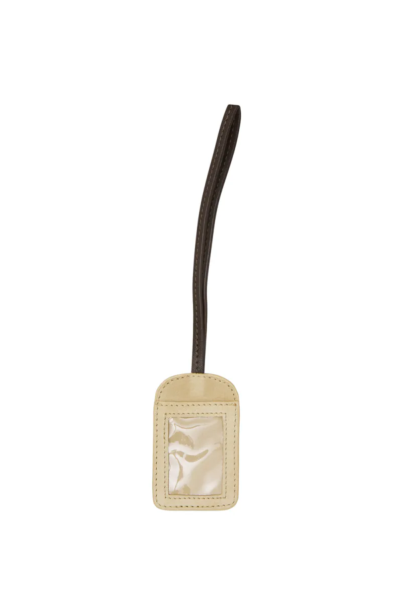 Suede Travel Tag, Moonstone Yellow
