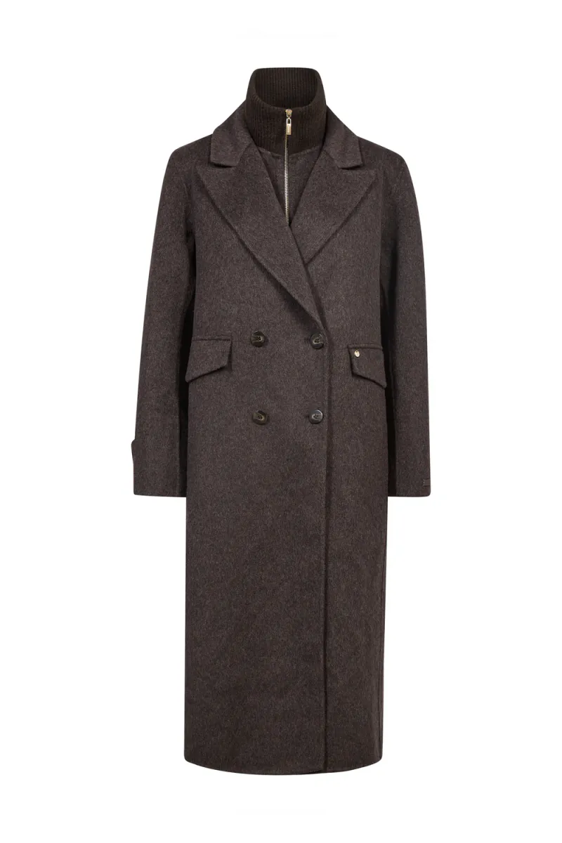Alva Loisa Mock Neck Coat, Delicioso