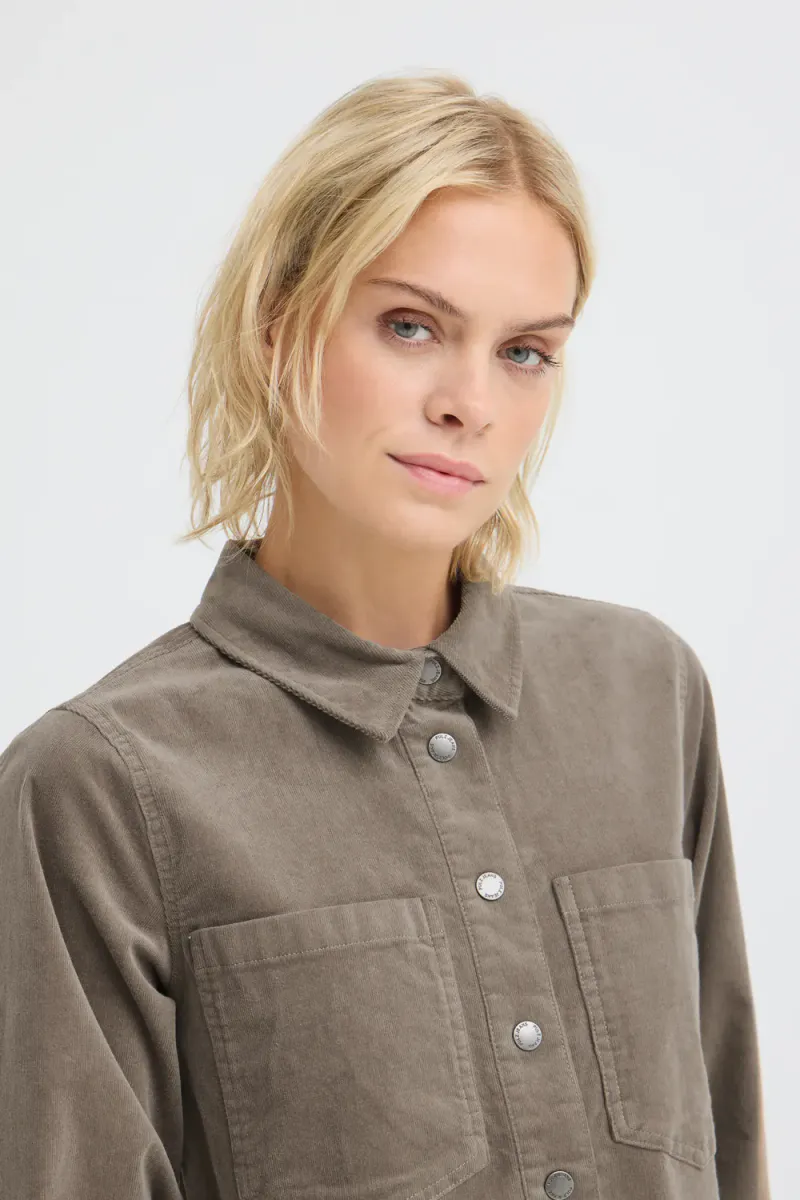 Sally Placket Dress, Walnut