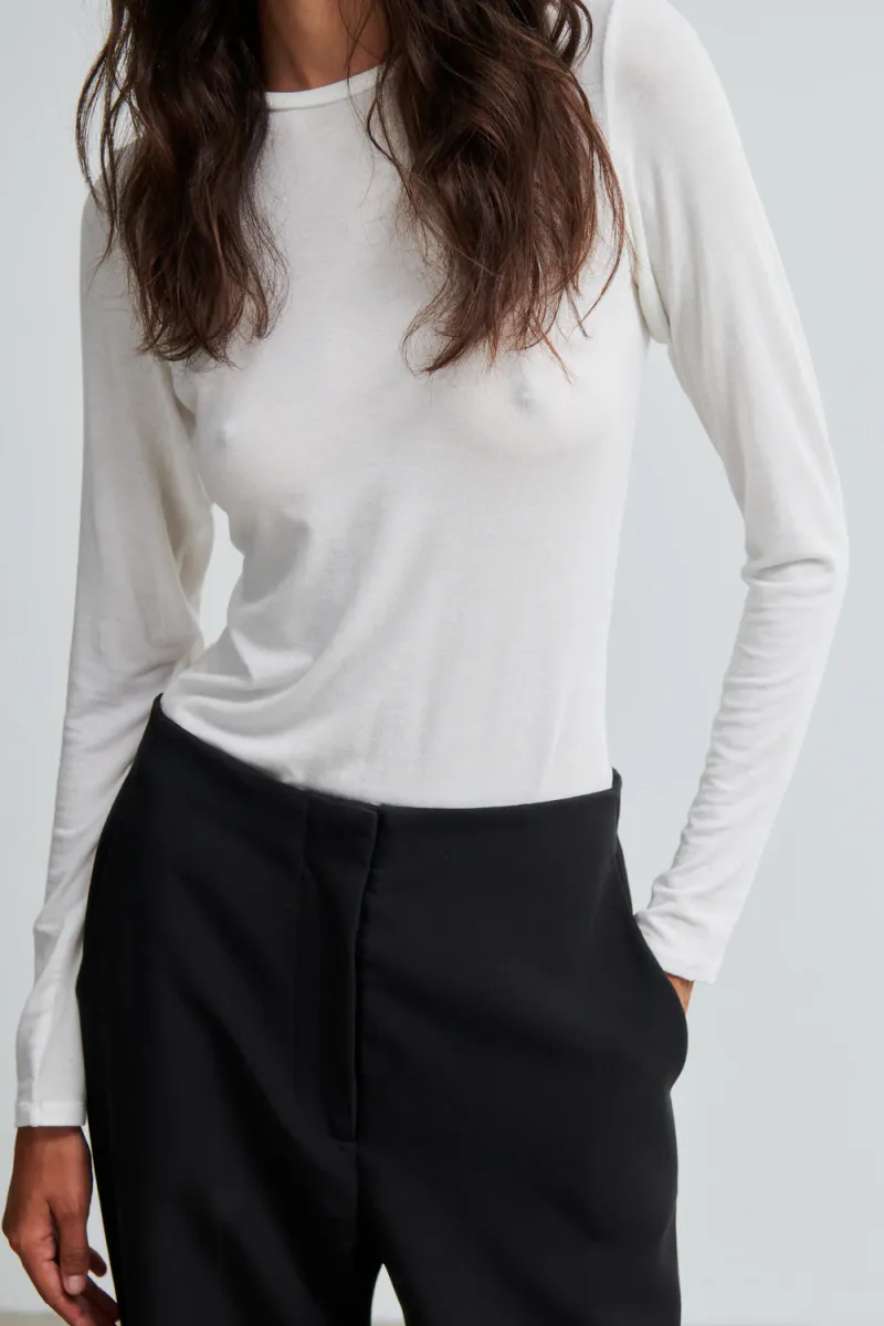 Matima O-Neck Tee, Off White