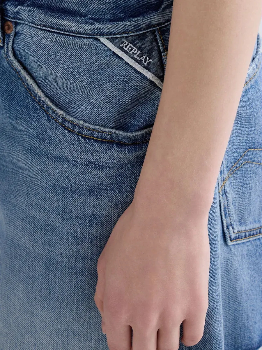 Replay Straight Shorts, Indigo Denim