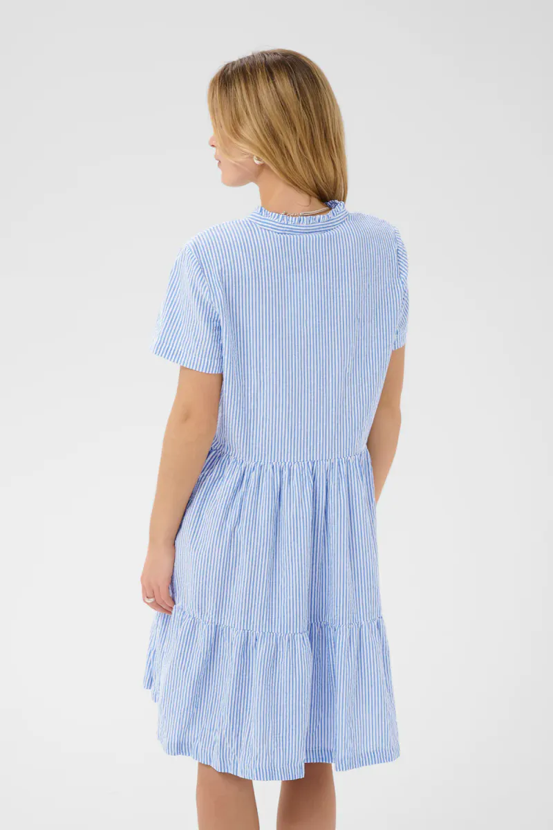 Elmiko SS Dress, Palace Blue Stripe