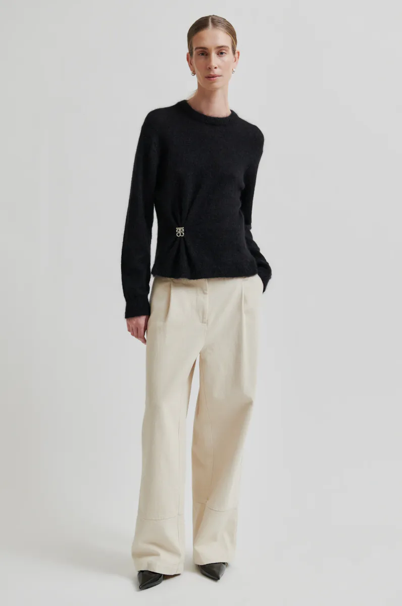 Solvej Knit O-Neck, Black