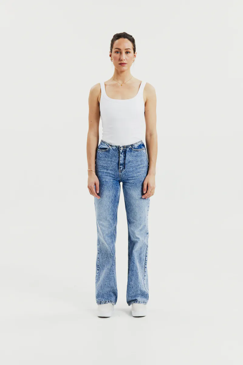 Singlet Ribbed, White