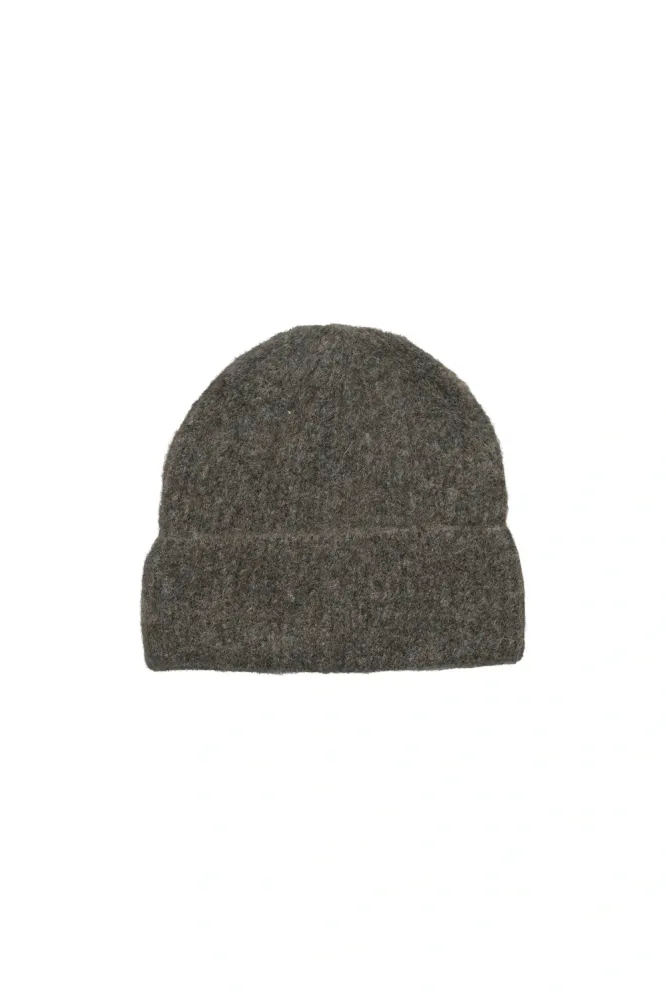 Alpaca-Wool Beanie, Hot Fudge Brown