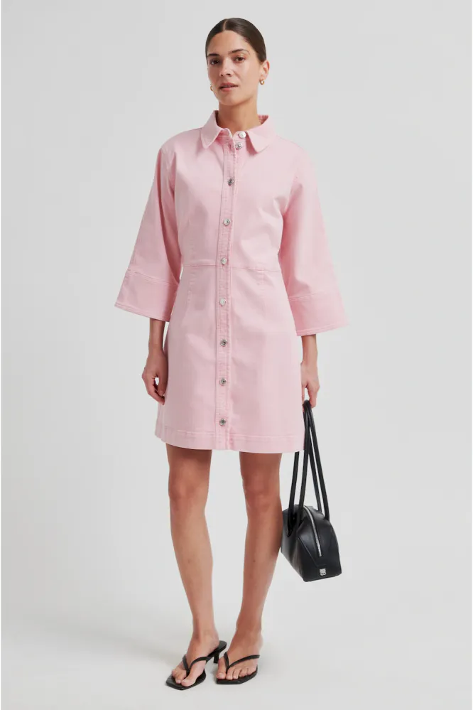 Isella Denim Dress, Pale Lilac