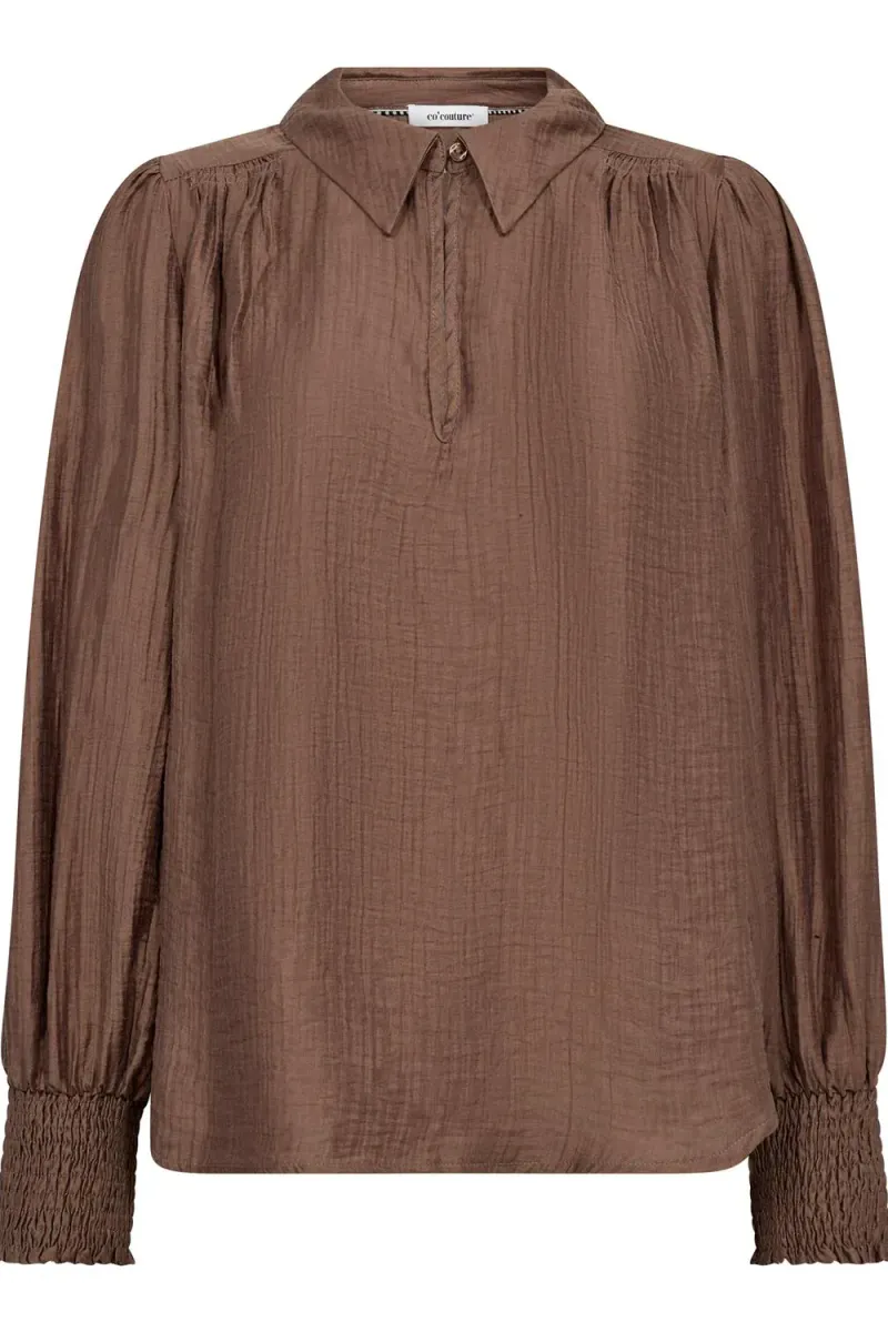 Tassy Collar Blouse, Walnut