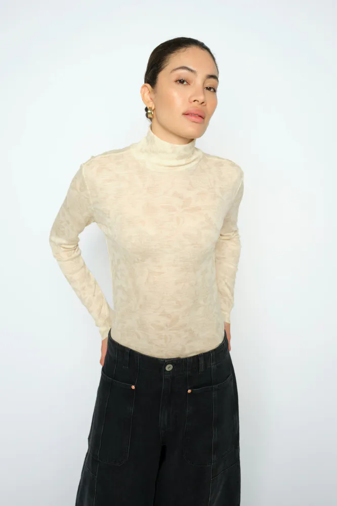 Xinna Fleur Turtleneck, Oxford Tan