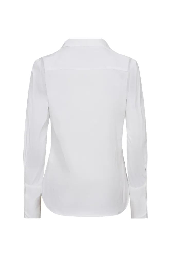 Sybel Satin Shirt, White