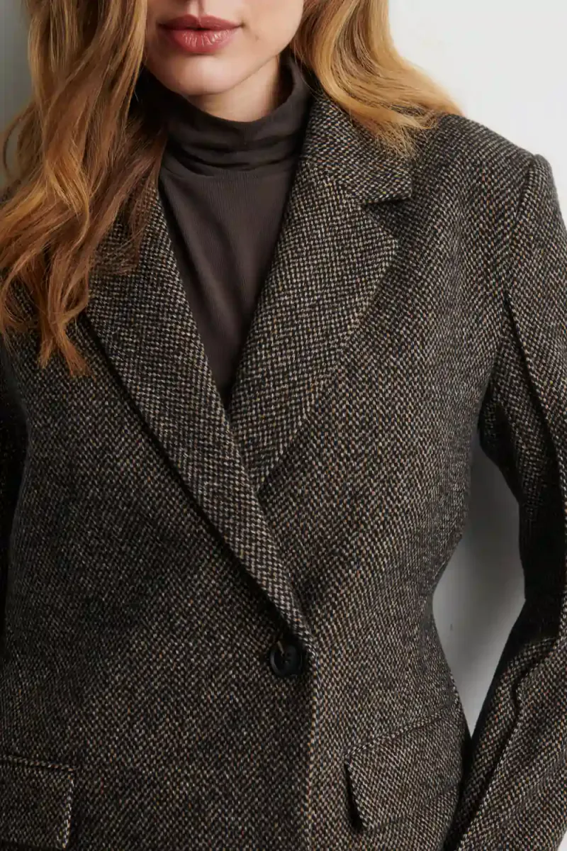 Emi New Fitted Blazer, Demitasse