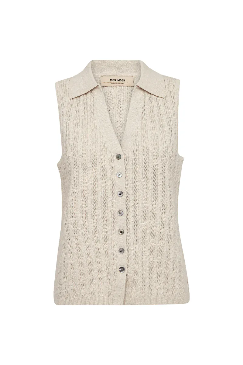Rinja Marisol Line Knit Top, Ecru