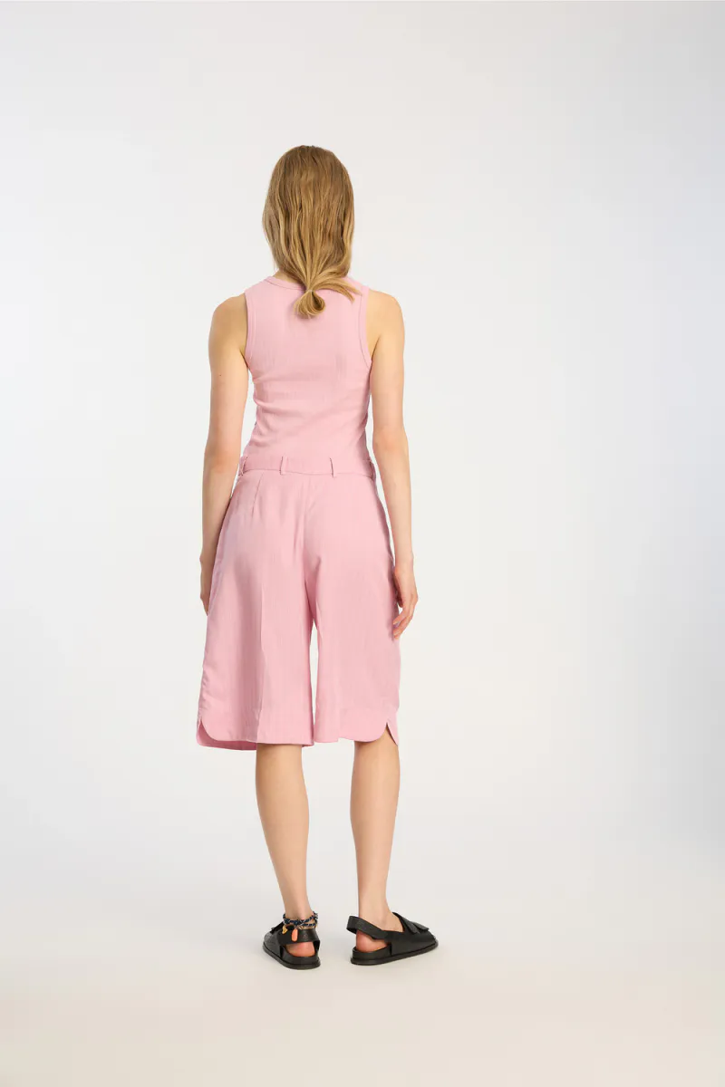 Roth Buttoned Tank Top, Rose