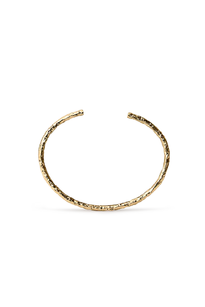 Textured Bangle Bracelet, Gold