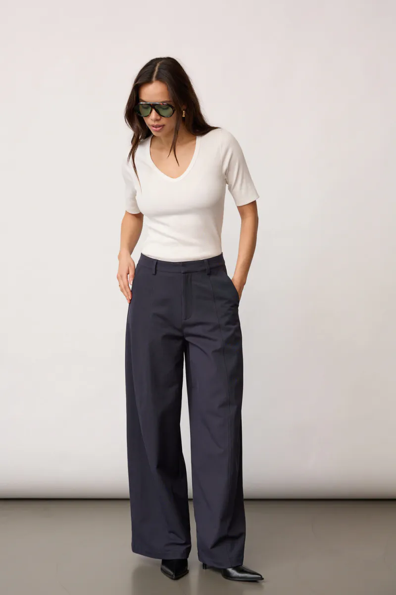 Demi Barrel Pant, Navy