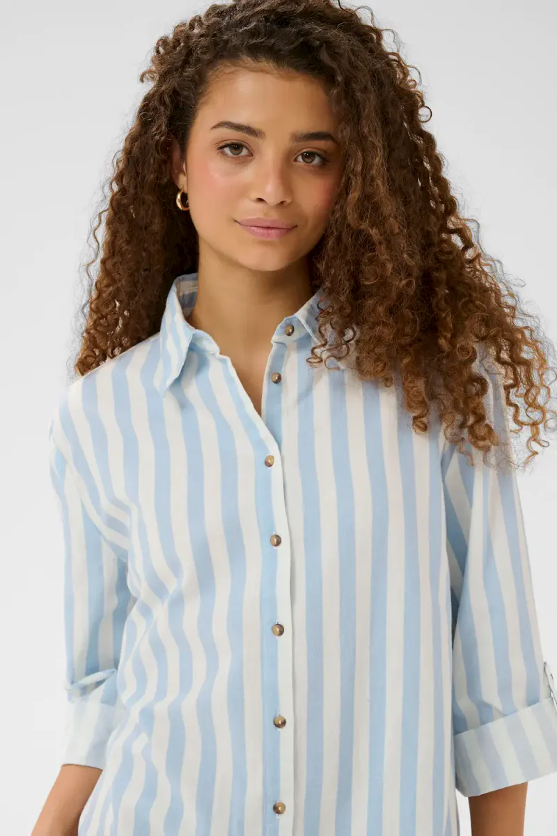 Zalinda Shirt Dress, Skyway Ice Stripe