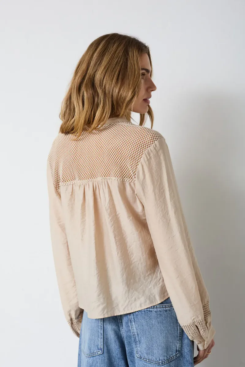 Gwenda V-Shirt, Mink