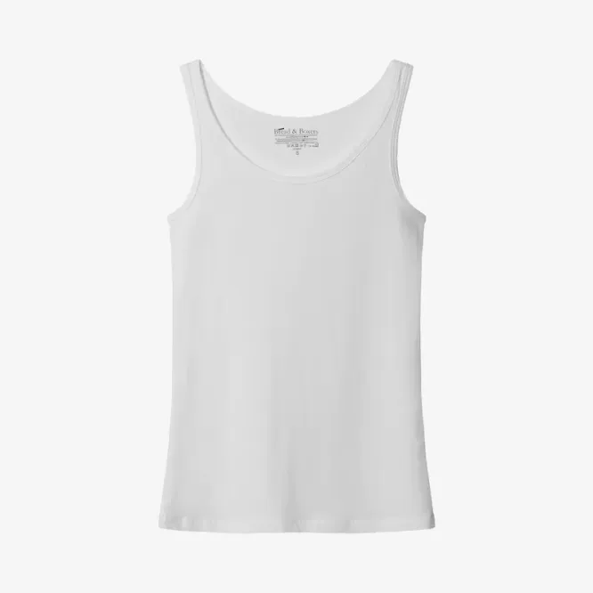Tank Cotton Stretch, White