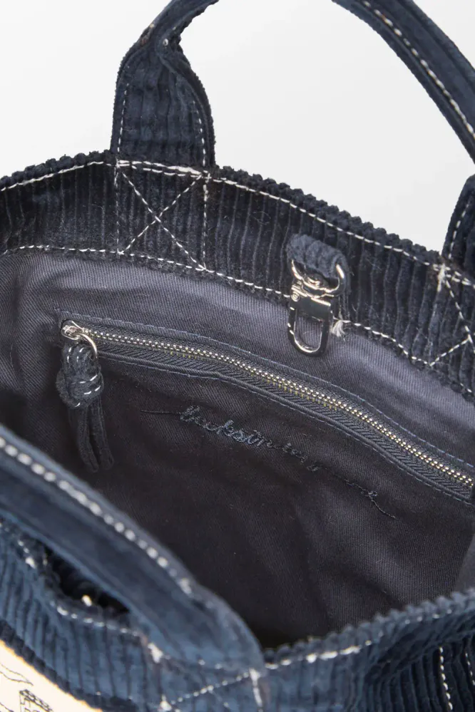 Corduroy Gene Bag, Navy Blue