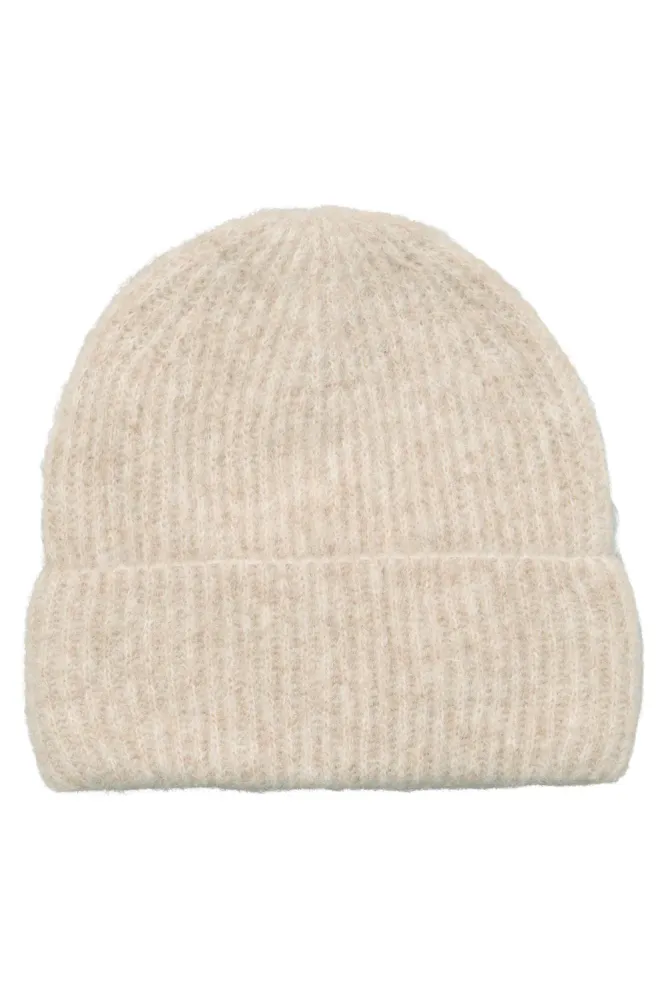 Alpaca-Wool Beanie, Simply Taupe Beige