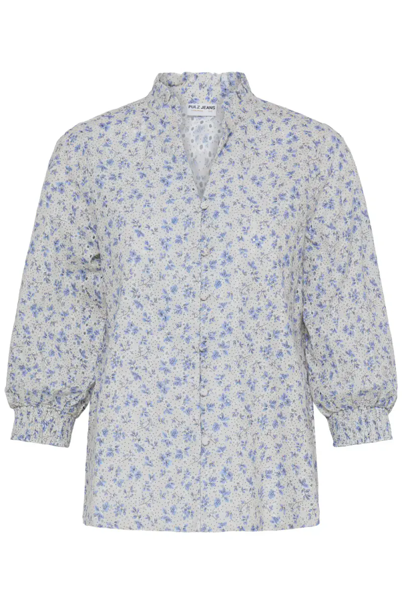 Dolores 3/4 SL Blouse, Vista Blue