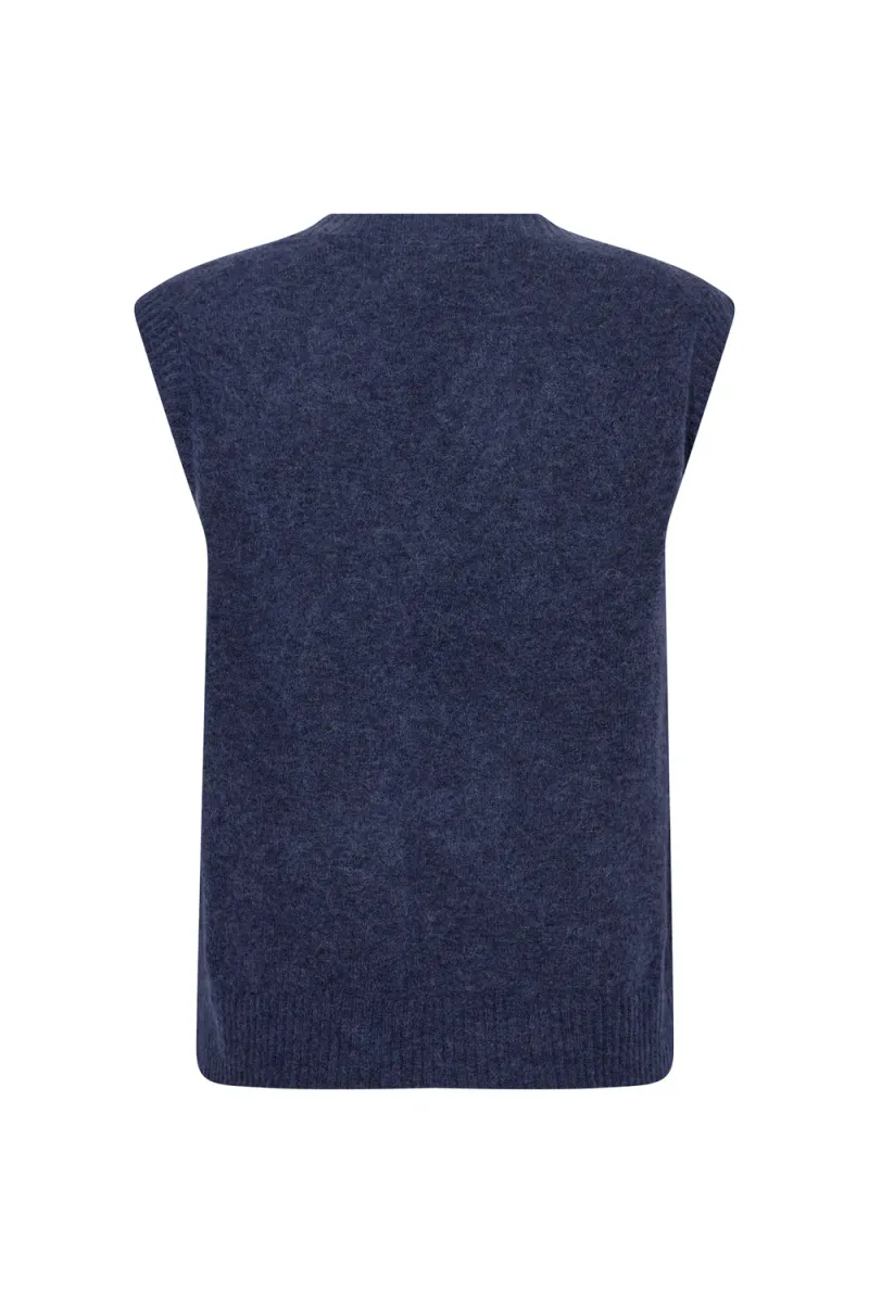 Mape V-Neck Knit Vest, Crown Blue