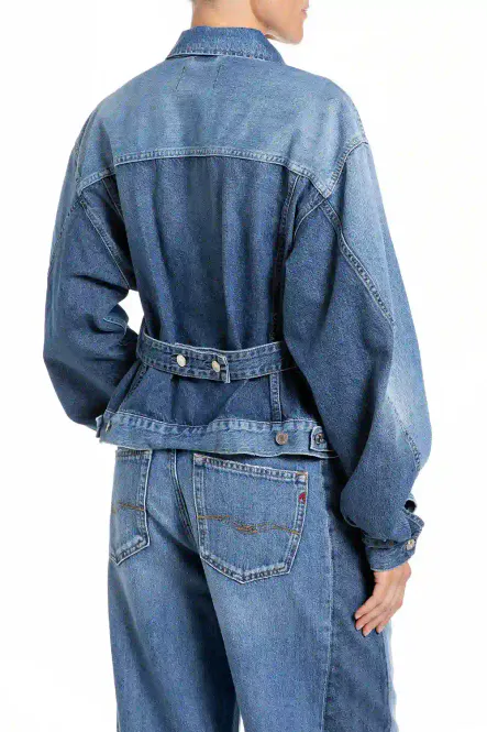 Hovedbilde Denim Jacket Puff Sleeve, Medium Blue