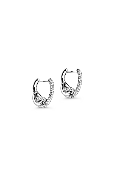 Hovedbilde Pavé Knot Earrings, Silver