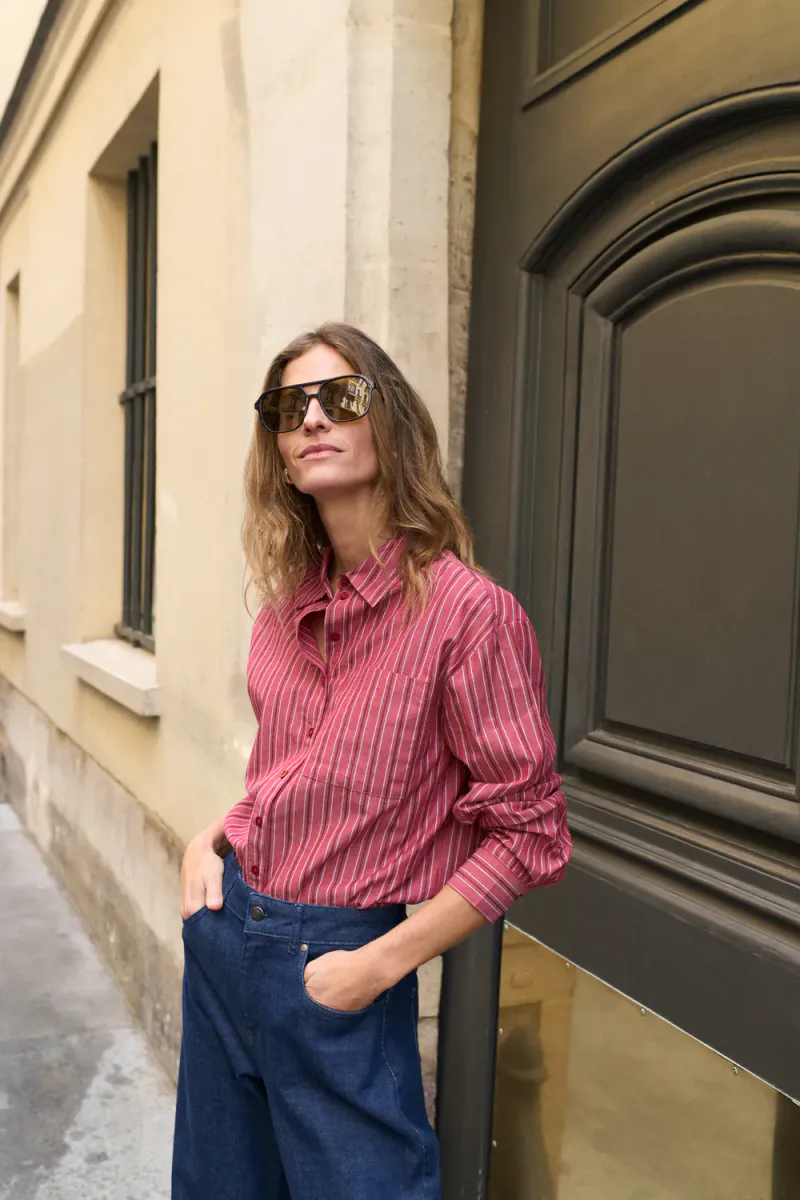Drine Shirt, Rumba Red Stripe