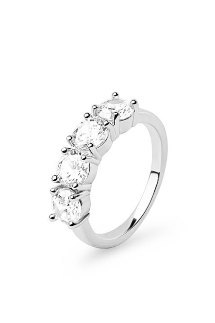 Hovedbilde Quattro Zirconia Ring, Silver