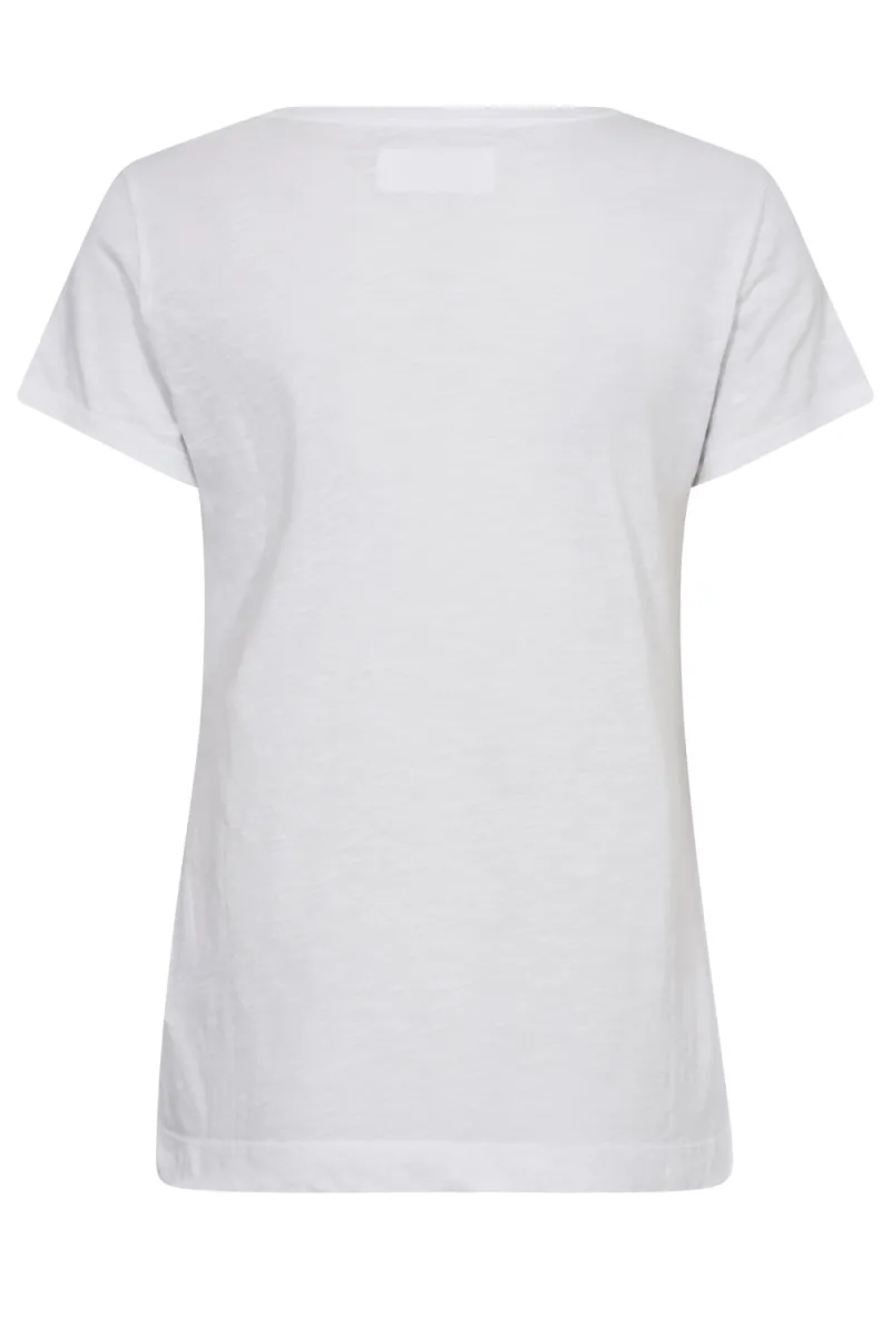 Arden Organic V-Neck Tee, White