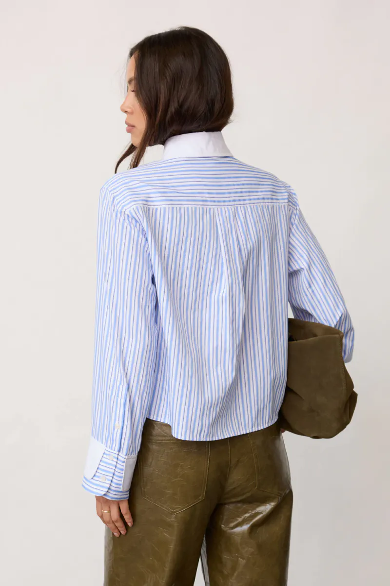 Vouge Cuff Shirt, Pale Blue