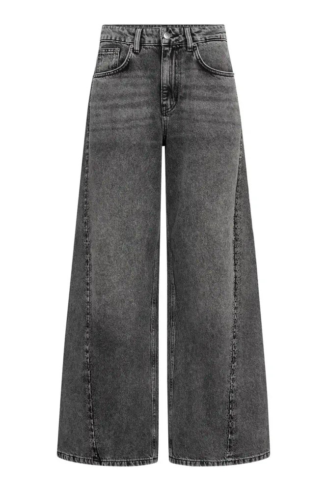 Vicky Stone Wide Jeans, Black