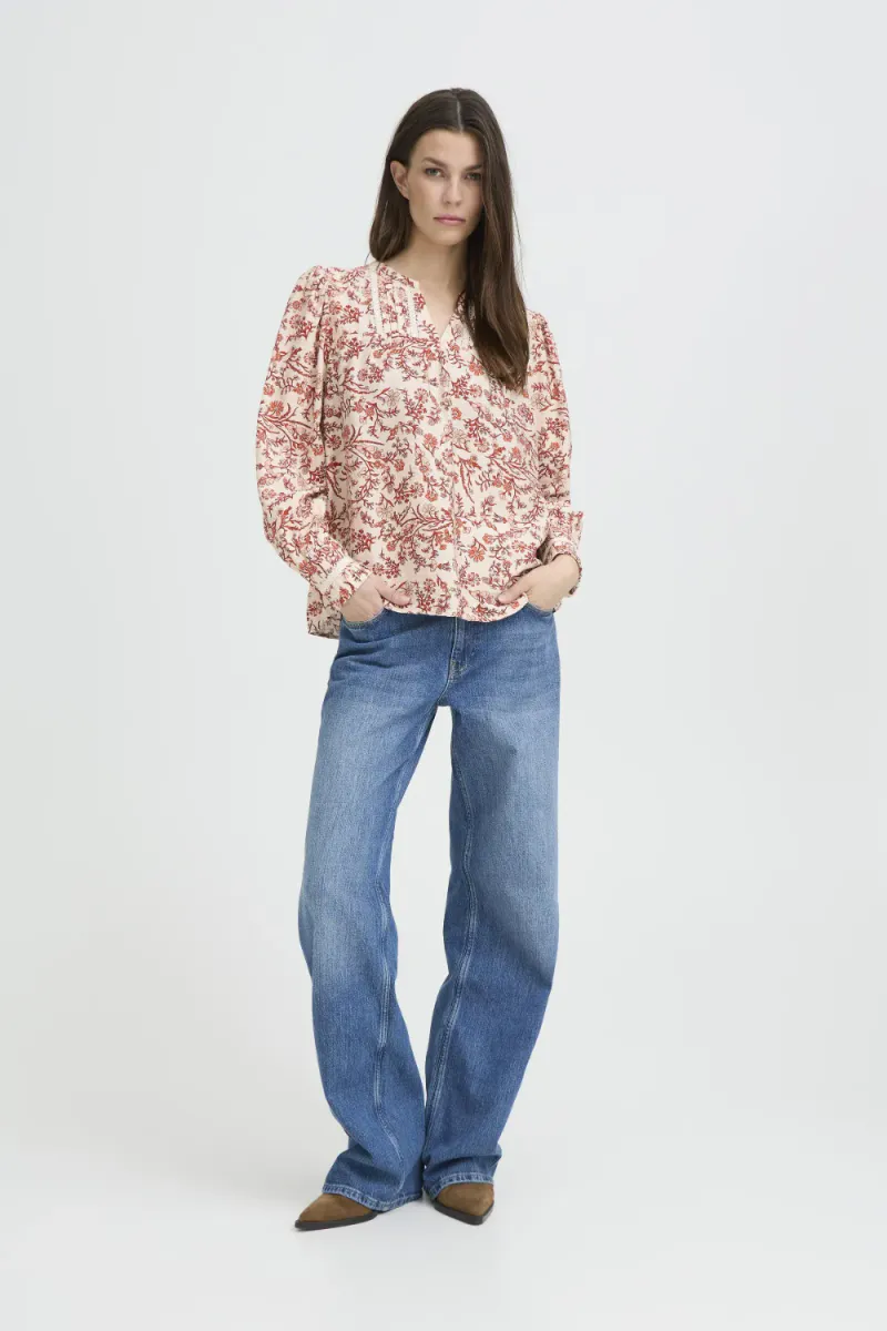 Abrina Blouse, Poppy Red