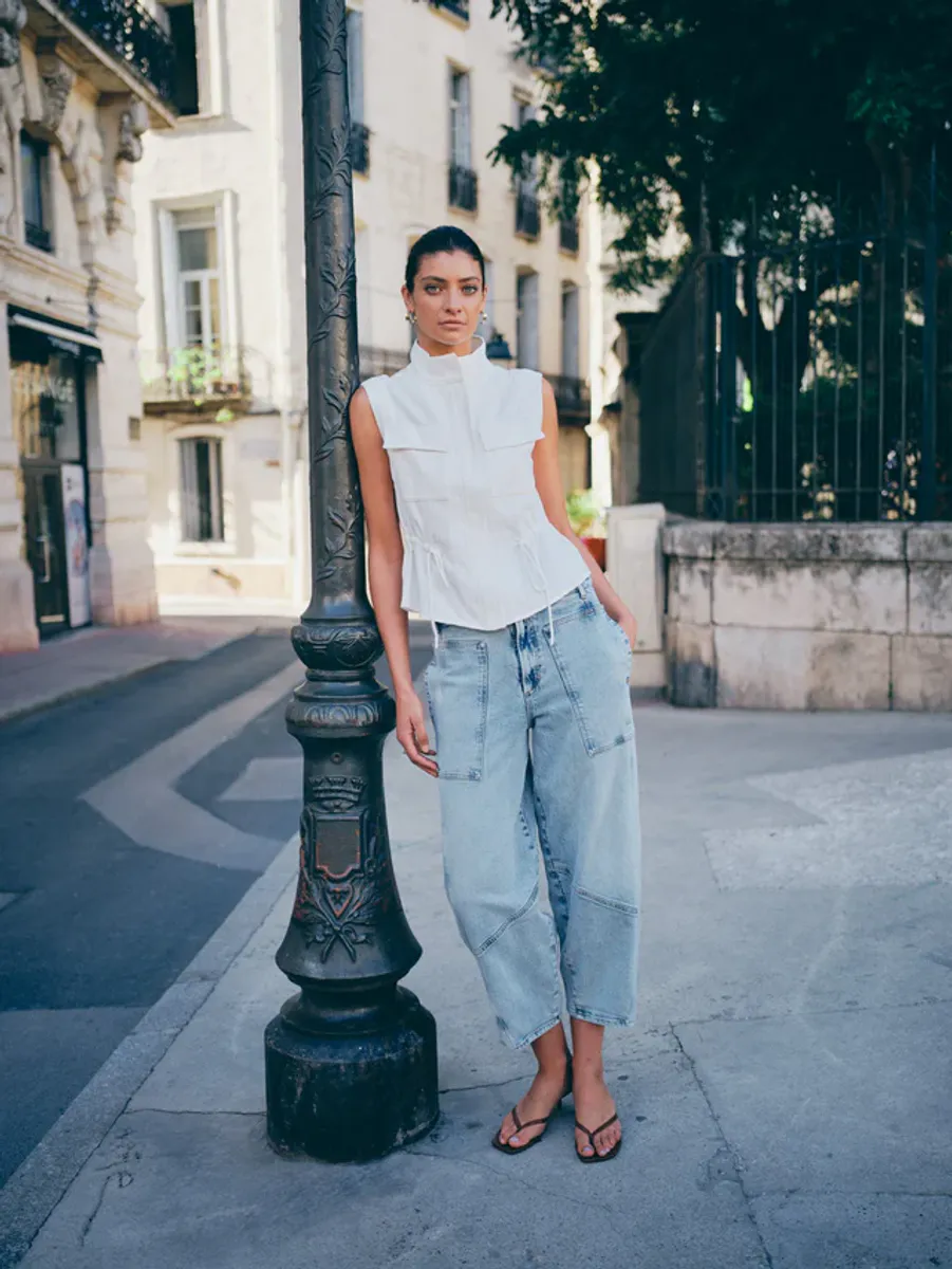 Lelo Ramie Vest, Ecru