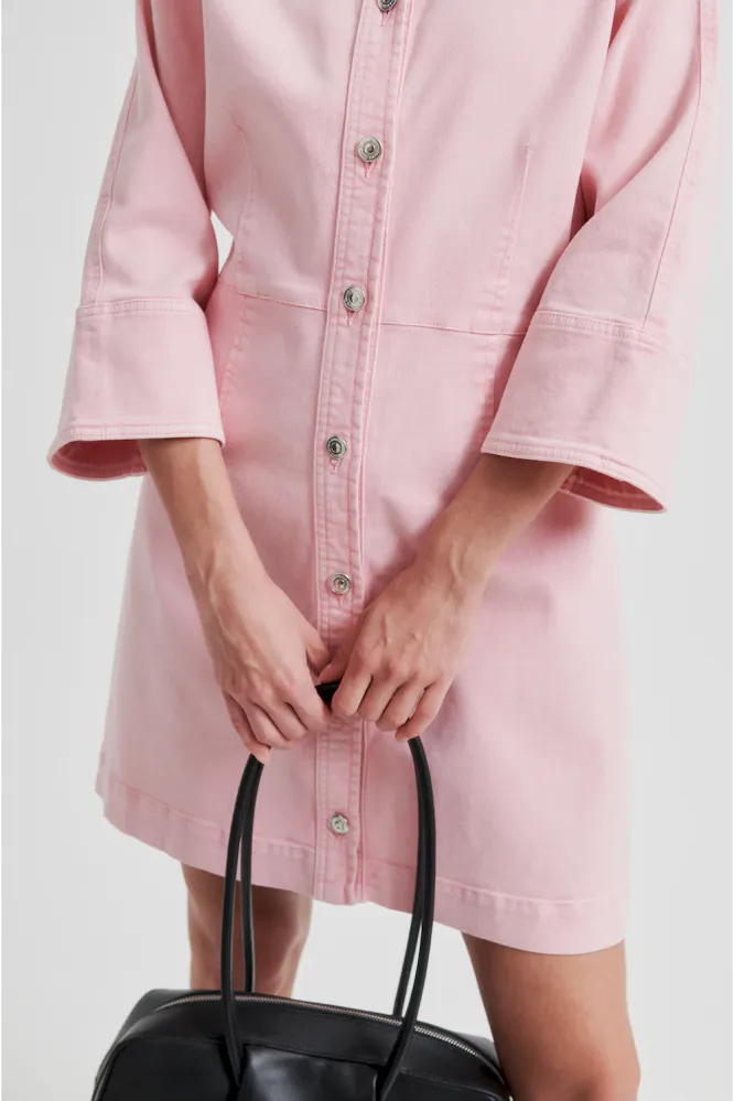 Isella Denim Dress, Pale Lilac