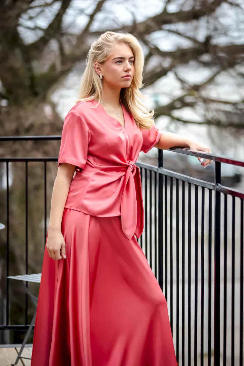 Savannah Skirt, Semi Rich Coral