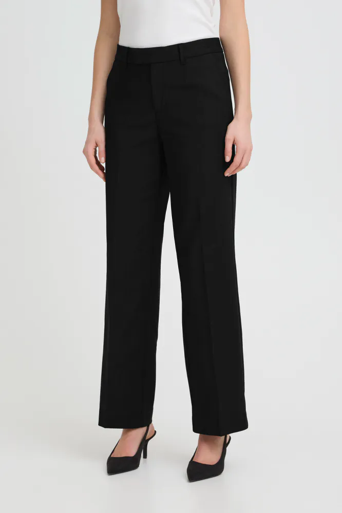 Bindy HW Pant Wide Leg, Black Beauty