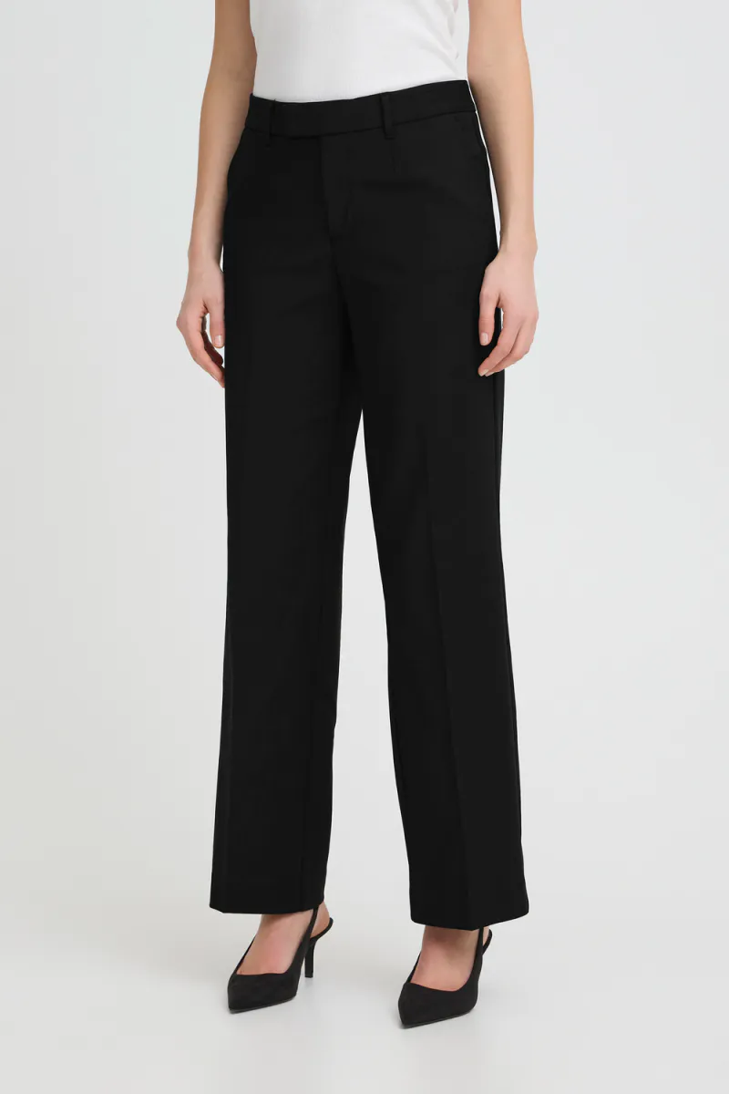Bindy HW Pant Wide Leg, Black Beauty