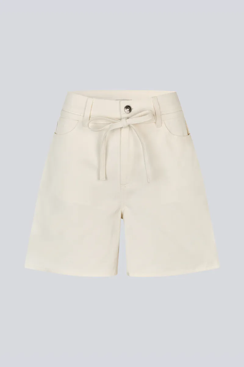 Naoma Solid Shorts, Soft White
