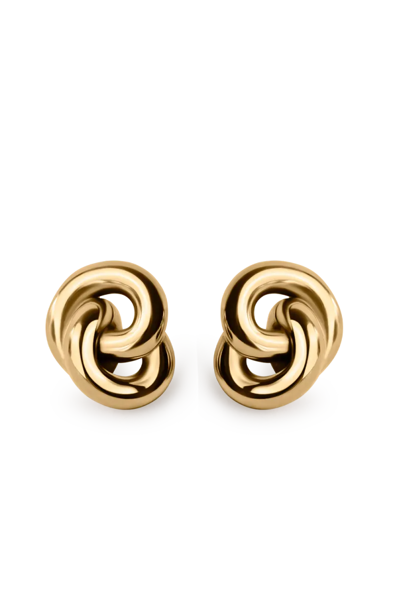 Knot Earrings, Gold