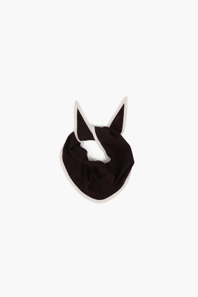 Lara Duo Wool Cashmere Triangle, Mørk brun