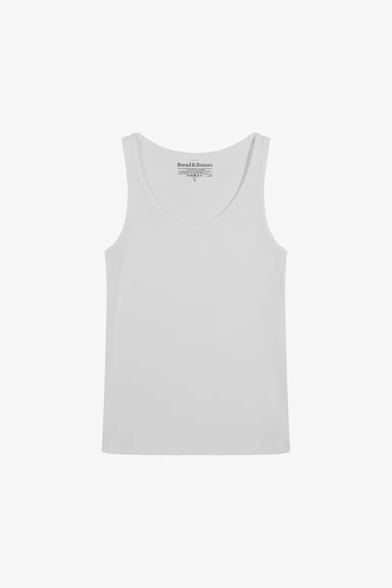 Tank Ribbed, White