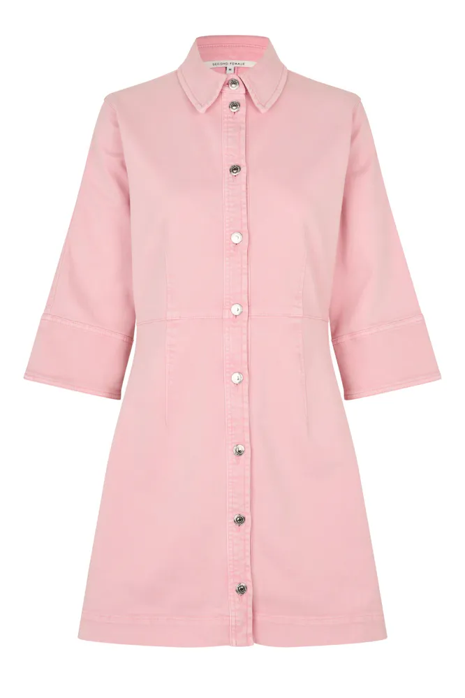 Isella Denim Dress, Pale Lilac