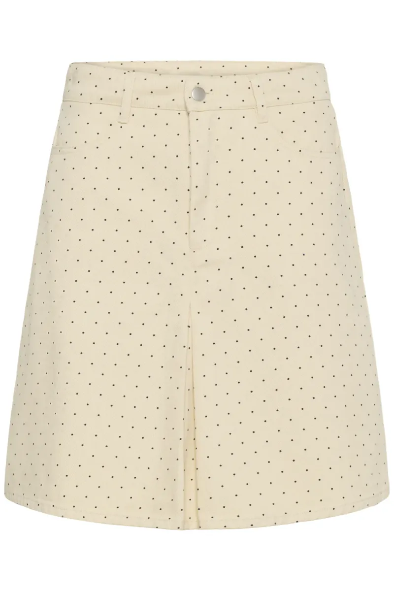 Patricia Skirt, Turtledove Black Tiny Dots