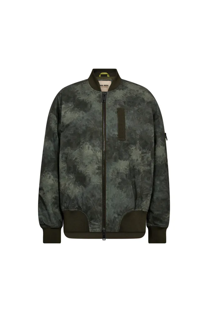 Ruby Print Bomber Jacket, Olive Night