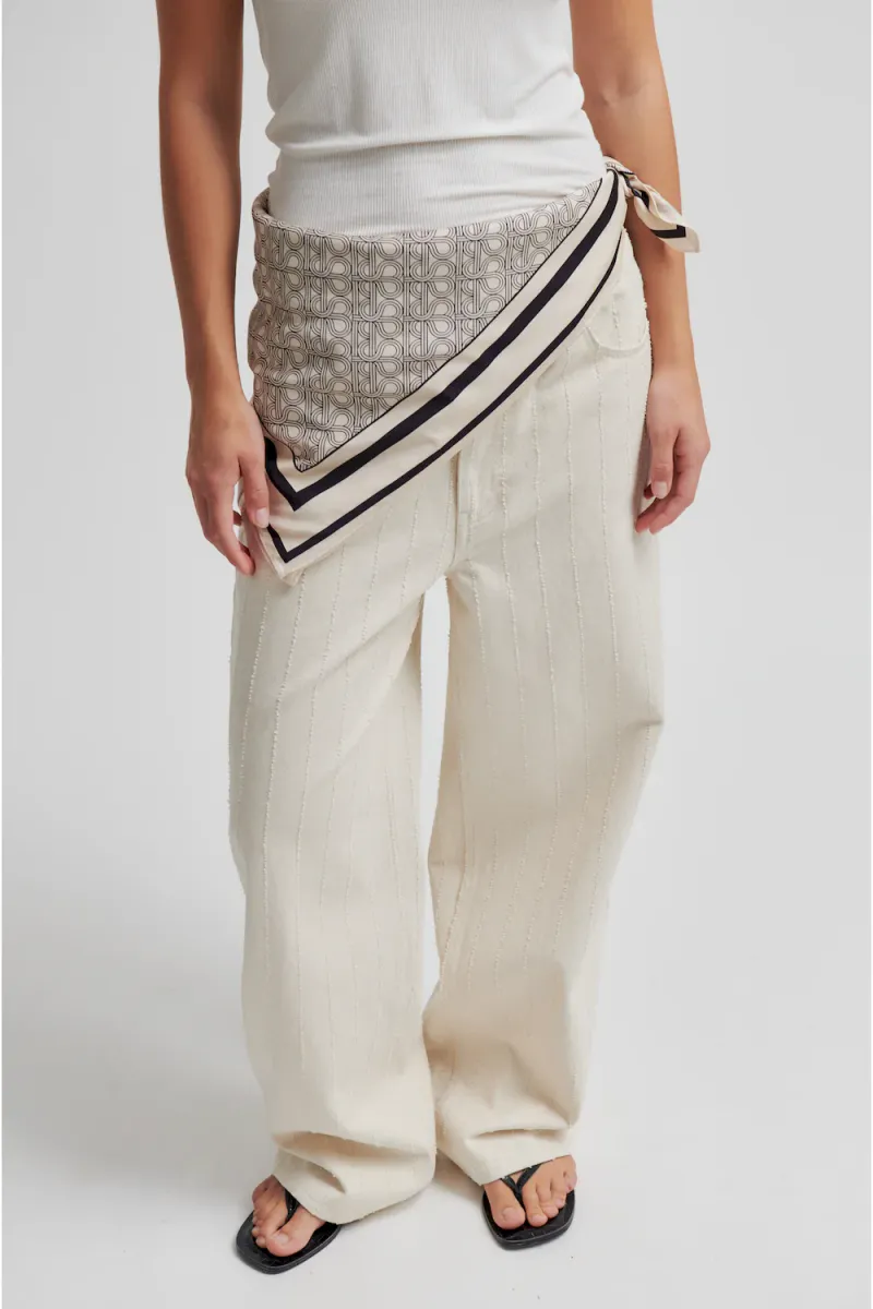 Monogram Scarf, Whitecap Gray