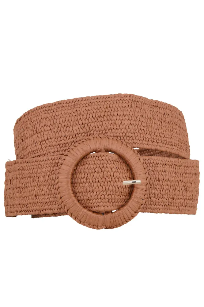 Wide Zia Belt, Mocha Brown