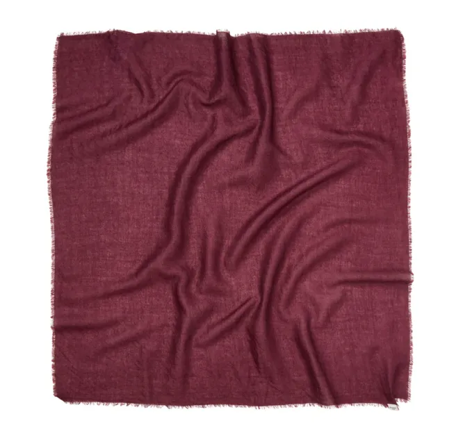 Cashma Small Scarf, Burgundy