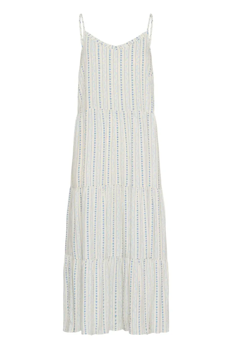 Eda Maxi Strap Dress, Ice Vallarta Flower Stripes