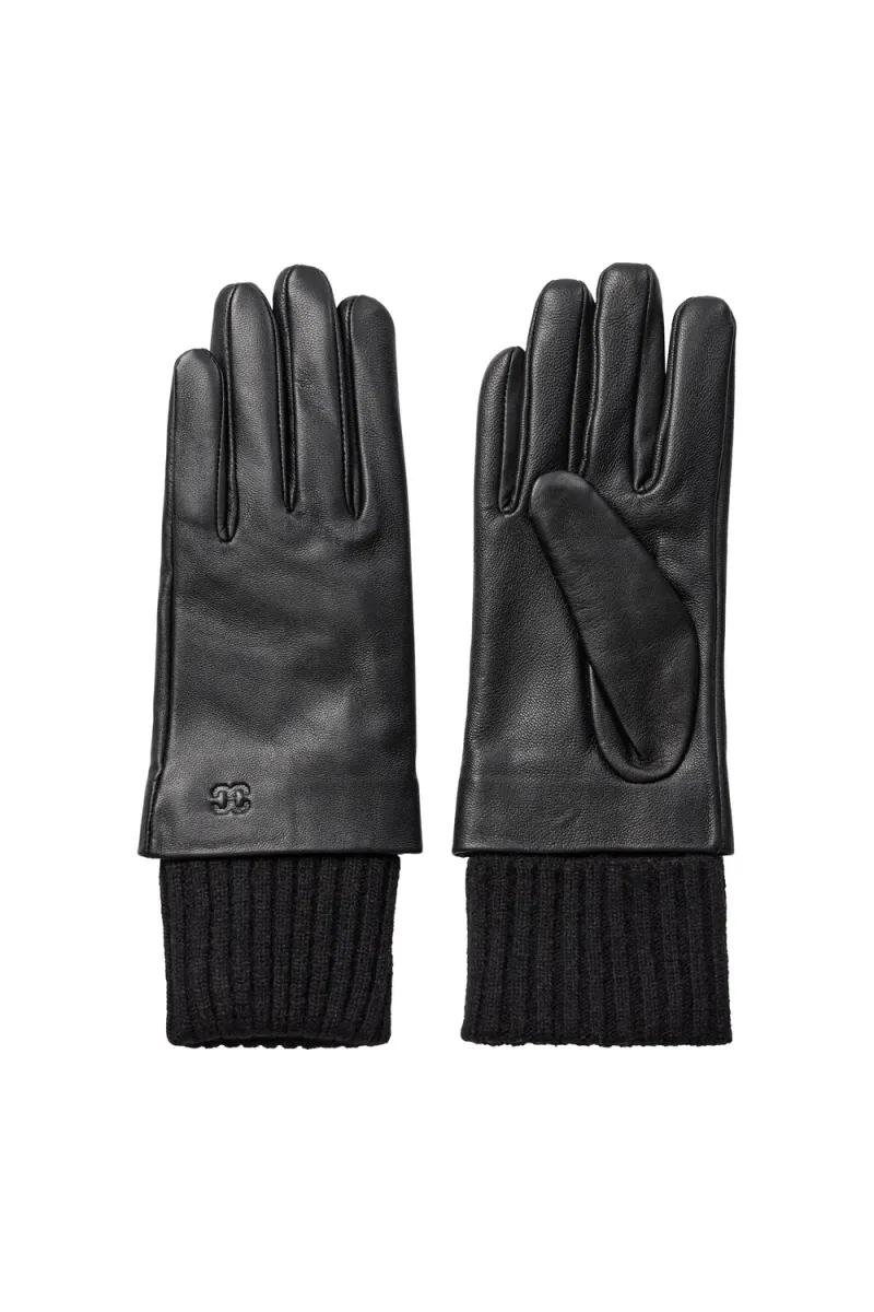 Edmund Leather Gloves, Black
